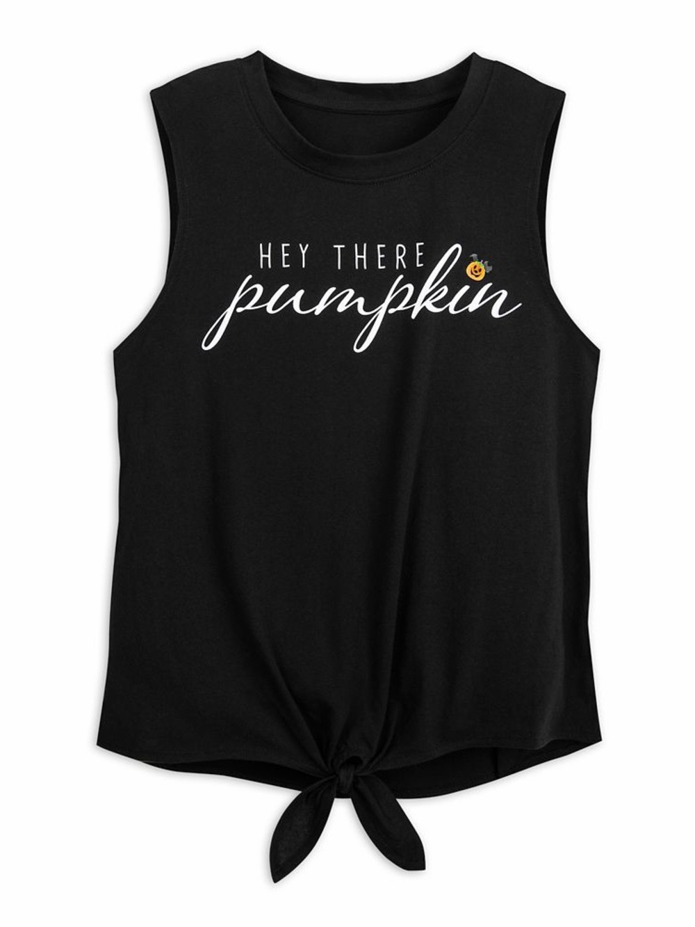 Disney Women’s Hey There Pumpkin Tie Front Tank Top Halloween Size Large